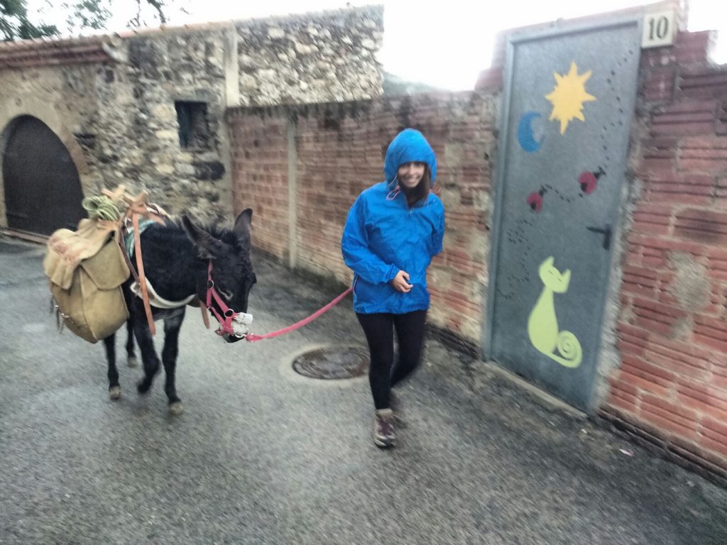 Espolla village donkey trekking